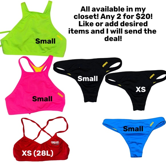 Arena Competition Drawstring Bikini Bottom - Blue - small (32) - Picture 3 of 5